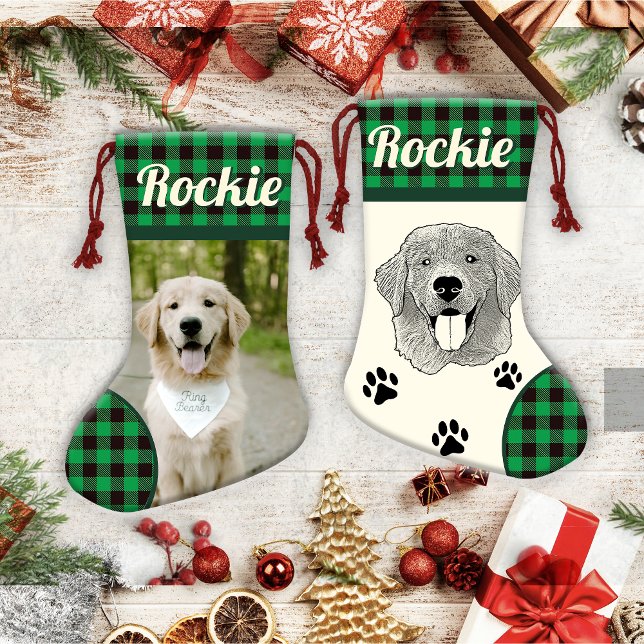 Personligen Golden Retriever Hund Liten Julstrumpa (Skapare uppladdad)