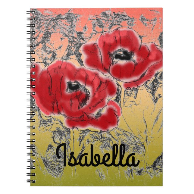 Personligen Gradient ombre mjuk suddig färg är Anteckningsbok (Framsidan)