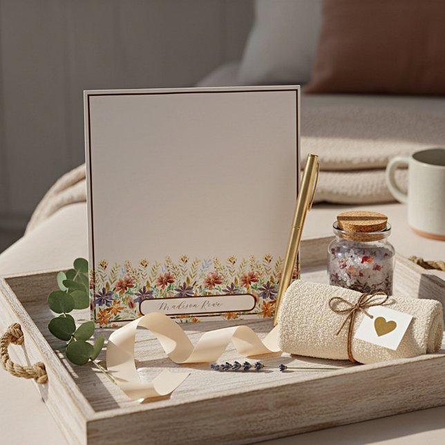 Personligen gräns i hösten anteckningsblock (Skapare uppladdad)