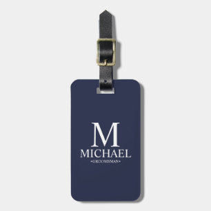 Personligen Groomsman Namn och Monogram Bagagebricka