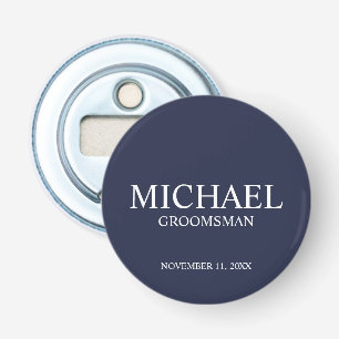 Personligen Groomsmans Namn och Monogram Flasköppnare