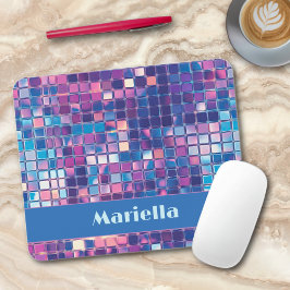 Personligen Groovy Blue & Lila Disco Boll Musmatta