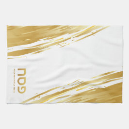 Personligen Guld-Swash för Seder-Eleganten Kökshandduk