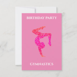 personligen "GYMNASTICS" BIRTHDAY INVITATIONS.