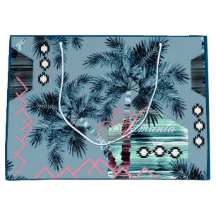 personligen Handflatan Hawaiian blue black monogra