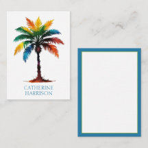 Personligen Handflatan Träd i färgen Watercolor