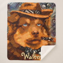 Personligen Handsome Gangster Hund w/Blue Ögon