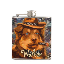 Personligen Handsome Gangster Hund w/Blue Ögon Fickplunta