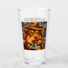 Personligen Handsome Gangster Hund w/Blue Ögon Glaskopp