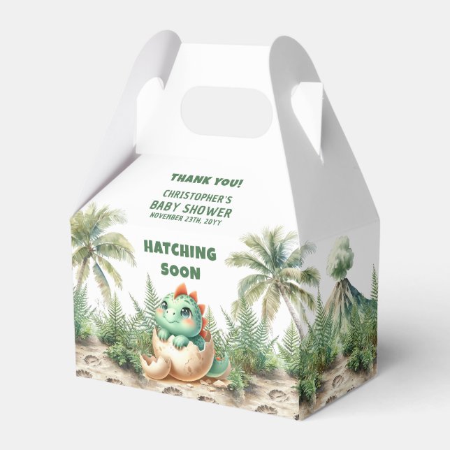 Personligen Hatching Soon Boy Baby Favor Box Presentaskar (Framsidan Sidan)