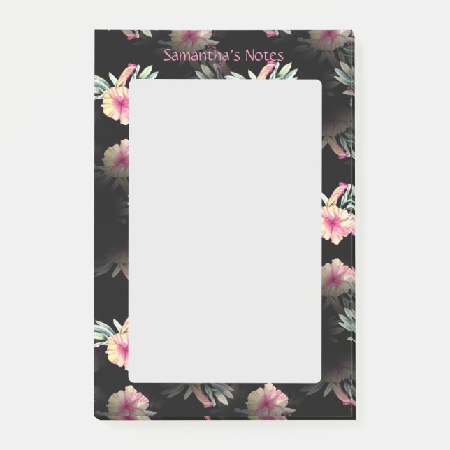 Personligen Hibiscus Flowers Post-it Block (Framsida)