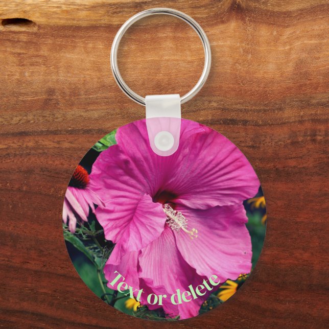 Personligen Hibiscus och Flower Friends Nyckelring (Framsida)