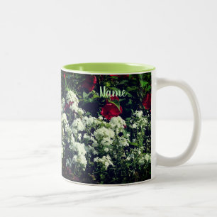 Personligen Hibiscus och Phlox Flowers Två-Tonad Mugg