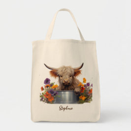 Personligen Highland Cow Baby Tygkasse