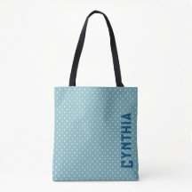 Personligen himmel Blue and White Polka Dot