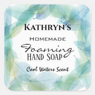 Personligen Homemade Hand Soap Fyrkantigt Klistermärke