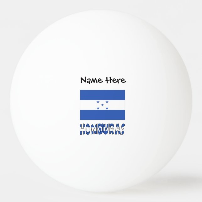 Personligen Honduras och Honduras Flagga Pingisboll (Framsidan)