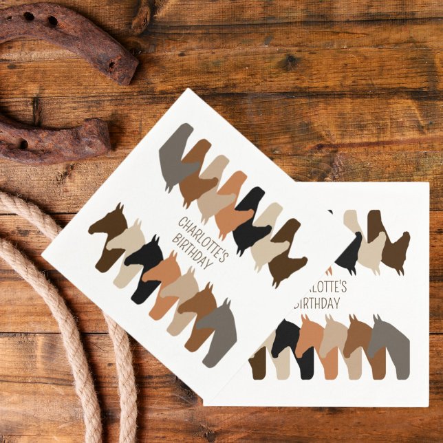 Personligen Horse Silhouettes Pappersservett (Skapare uppladdad)