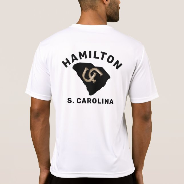 Personligen Horseshoe Pitching South Carolina Kart T Shirt (Baksida)