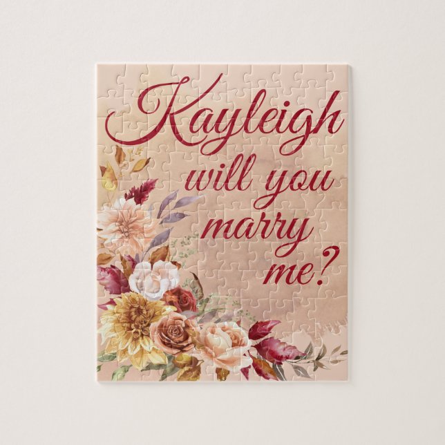 Personligen Höst blommigt Frieri Pussel (Vertikal)