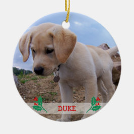 Personligen hund Julprydnadsföremål - foto Julgransprydnad Keramik
