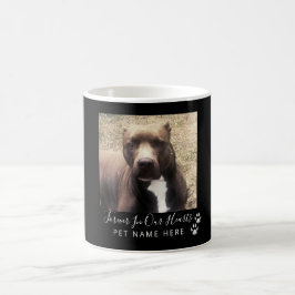 Personligen hund Loss Pet Memorial Photo Black  Kaffemugg