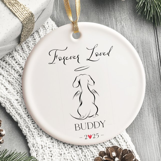 Personligen hund Memorial Ornament Pet (Dog Memorial Ornament Personalized - Dog Memorial Gift, Dog Sympathy Gift, Loss of Dog, Pet Loss Gif)