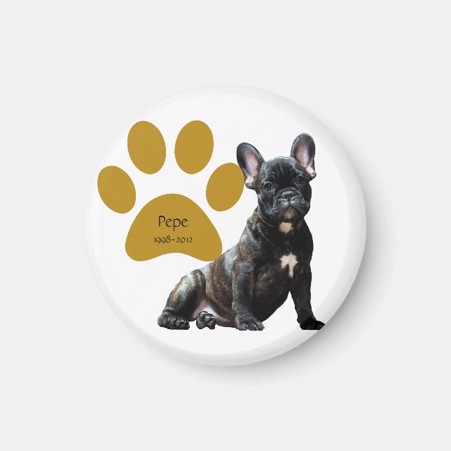 Personligen hund Memorial Photo Magnet (Framsidan)