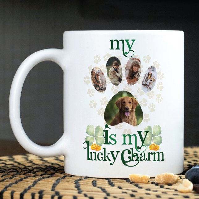 Personligen Hund Photos St patrick's day Kaffemugg (Skapare uppladdad)