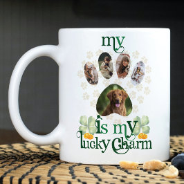 Personligen Hund Photos St patrick's day Kaffemugg