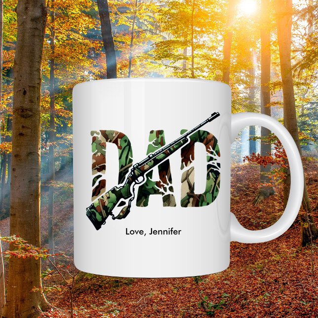 Personligen Hunters Best Pappa Fars dag Kaffemugg (Skapare uppladdad)