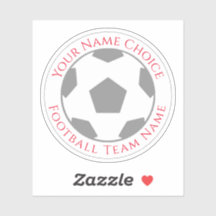 Personligen i fotboll med Team Namn Sticker
