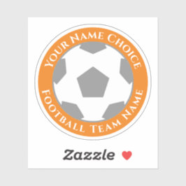 Personligen i fotboll med Team Namn Sticker Klistermärken