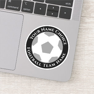Personligen i fotboll med Team Namn Sticker Klistermärken