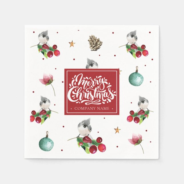 Personligen  i julafton Mönster Pappersservett (Framsidan)