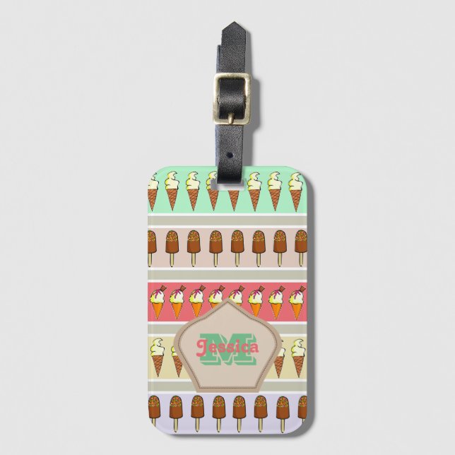 Personligen Ice Cream Rand Bagagebricka (Framsida vertikal)