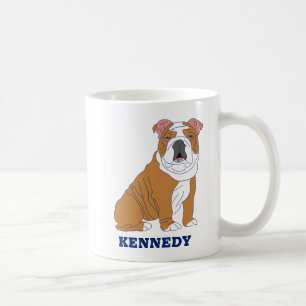 Personligen Illustration av engelska Bulldog Kaffemugg