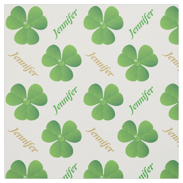 Personligen Irish klöver & namn St. Patrick's Day Tyg (Provkarta)
