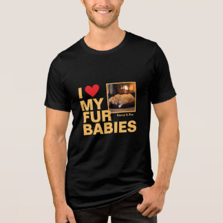 Personligen "Jag ❤️ min Päls Spädbarn fotodesign T Shirt