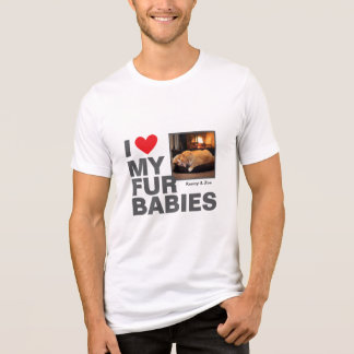 Personligen "Jag ❤️ min Päls Spädbarn fotodesign T Shirt