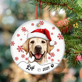 Personligen Jul Cute Labrador Hund Julgransprydnad Keramik