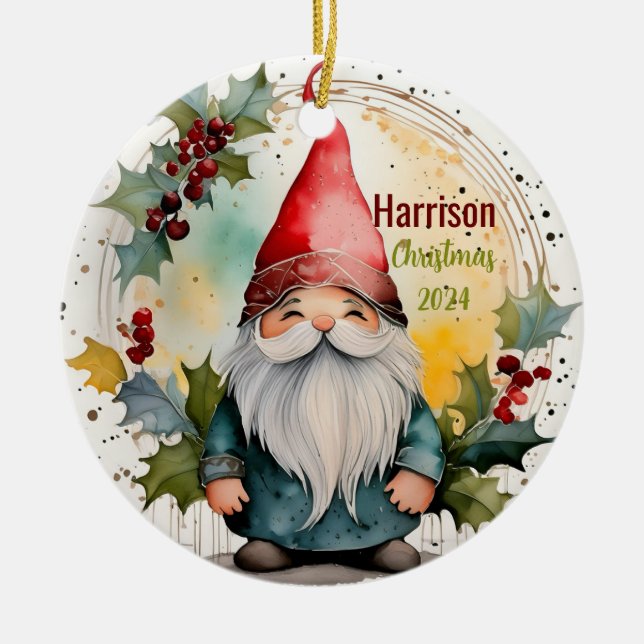 Personligen Jul Gnome Ornament (Framsidan)