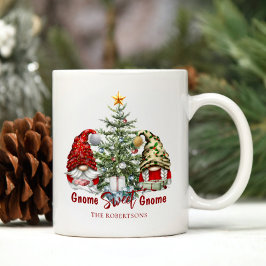 Personligen Jul Gnomes Cute Rustic Kaffemugg