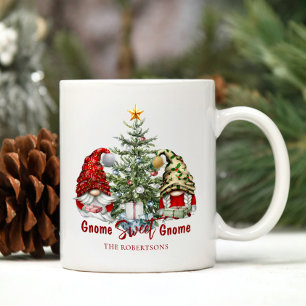 Personligen Jul Gnomes Cute Rustic Kaffemugg