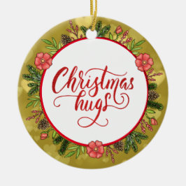 Personligen Jul Hugs till från år Julgransprydnad Keramik