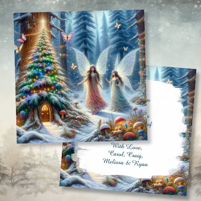 Personligen Jul i  Fairytale Forest Kort (Skapare uppladdad)