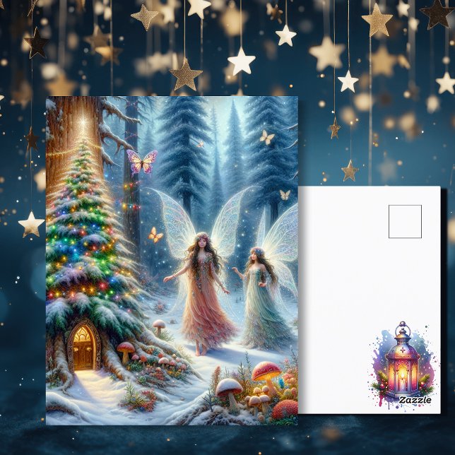 Personligen Jul i  Fairytale Forest Vykort (Skapare uppladdad)
