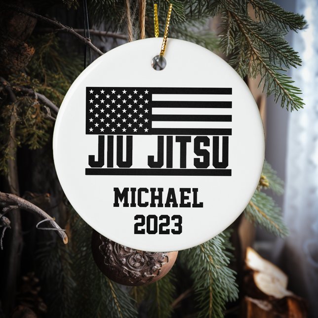 Personligen Jul Jiu Jitsu Julgransprydnad Keramik (Skapare uppladdad)