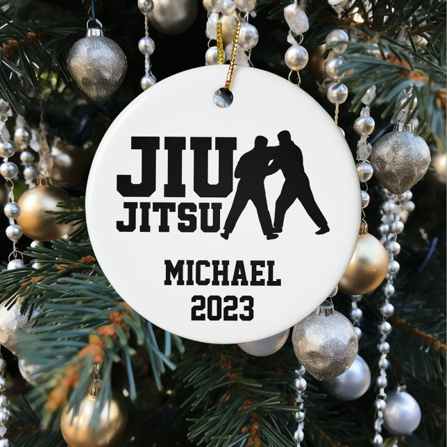 Personligen Jul Jiu Jitsu Julgransprydnad Keramik (Skapare uppladdad)
