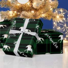 Personligen Jul Red Equestrian Horse Presentpapper